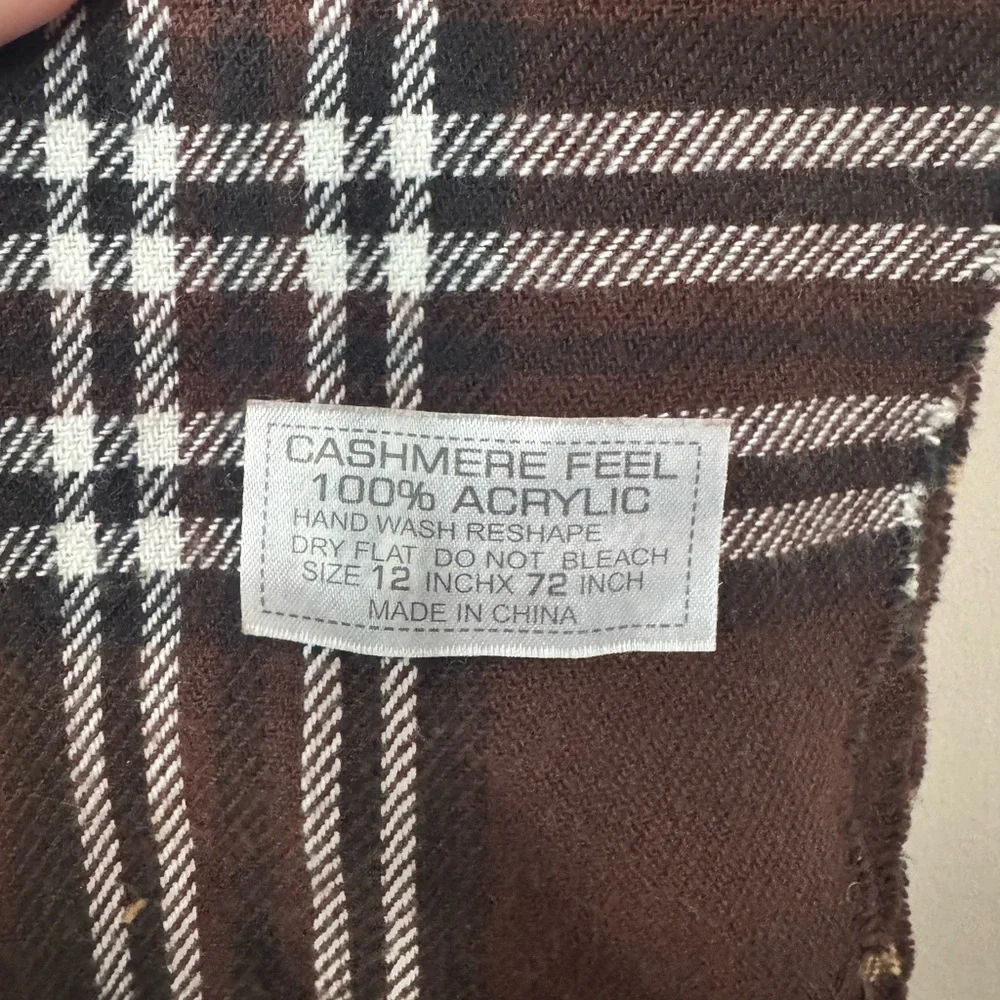 Cashmere-Feel Plaid Scarf